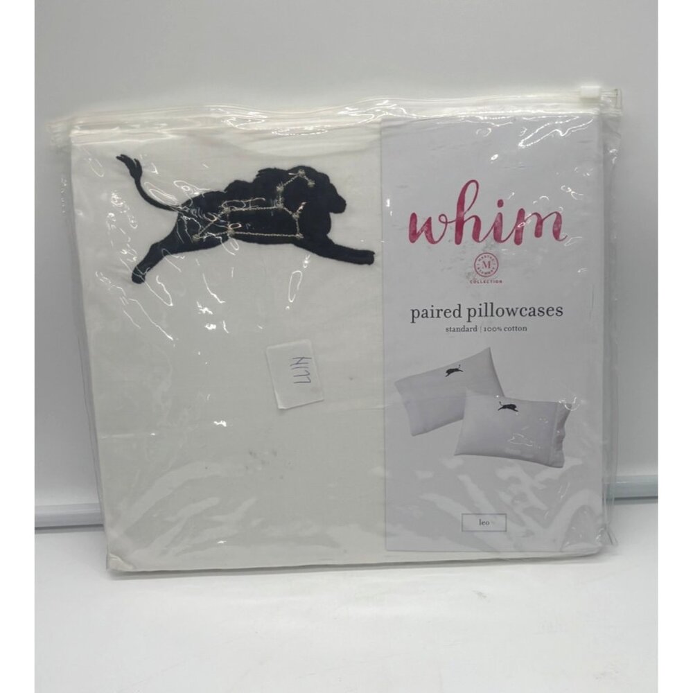 Whim by Martha Stewart Set of 2 Paired Pillowcases- Leo